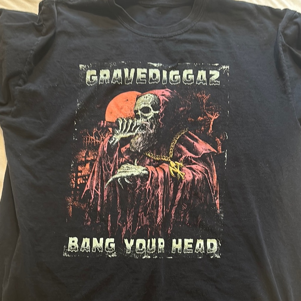 Black Short Sleeve Tee with Graphic Design